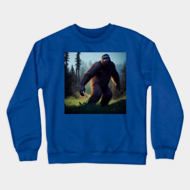 Sasquatch in Nature Crewneck Sweatshirt by Grassroots Green